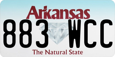 AR license plate 883WCC