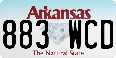 AR license plate 883WCD