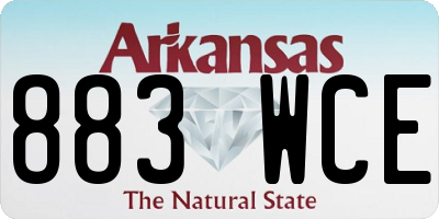AR license plate 883WCE