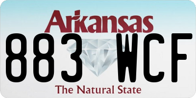 AR license plate 883WCF