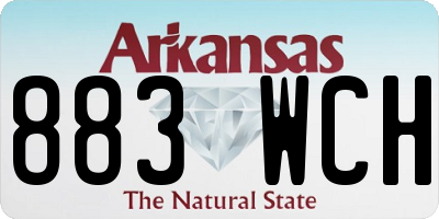 AR license plate 883WCH