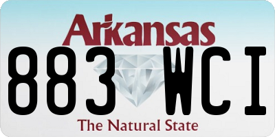 AR license plate 883WCI