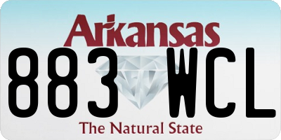 AR license plate 883WCL