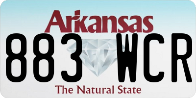 AR license plate 883WCR
