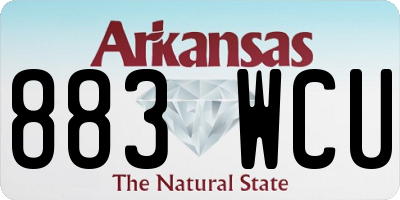 AR license plate 883WCU