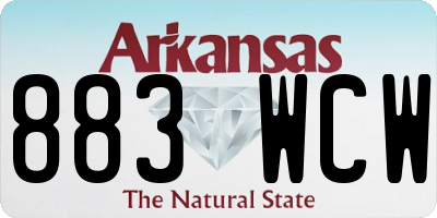 AR license plate 883WCW