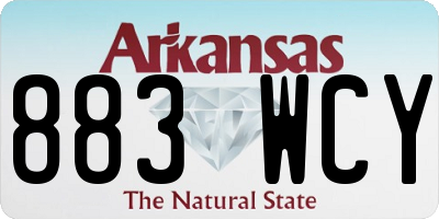 AR license plate 883WCY