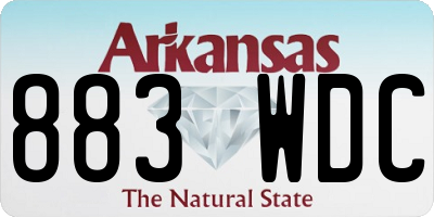 AR license plate 883WDC