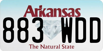 AR license plate 883WDD