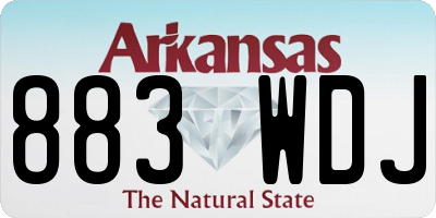 AR license plate 883WDJ