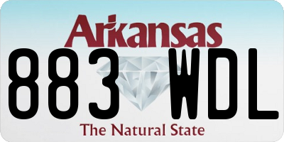 AR license plate 883WDL