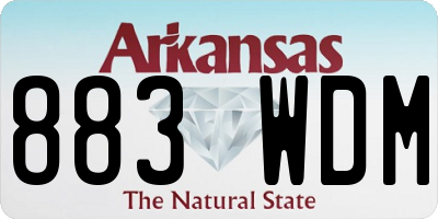 AR license plate 883WDM