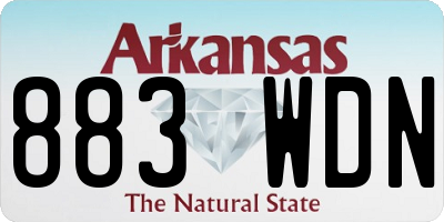 AR license plate 883WDN