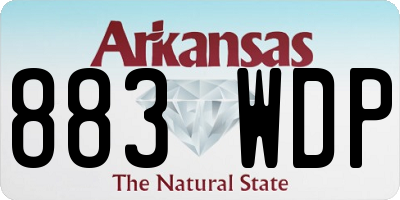 AR license plate 883WDP