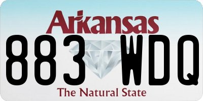 AR license plate 883WDQ