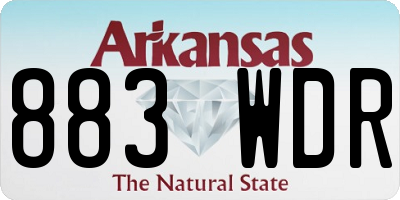 AR license plate 883WDR