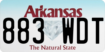 AR license plate 883WDT