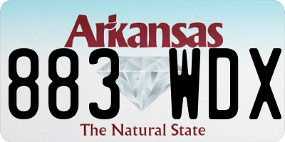 AR license plate 883WDX