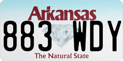 AR license plate 883WDY