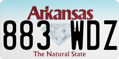 AR license plate 883WDZ