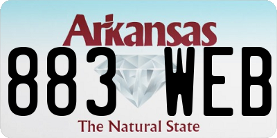 AR license plate 883WEB