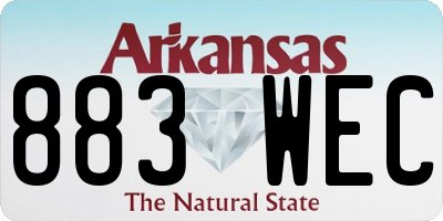AR license plate 883WEC