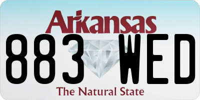 AR license plate 883WED