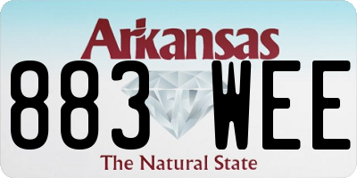 AR license plate 883WEE