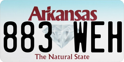 AR license plate 883WEH