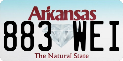 AR license plate 883WEI