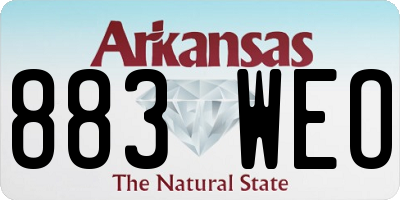 AR license plate 883WEO