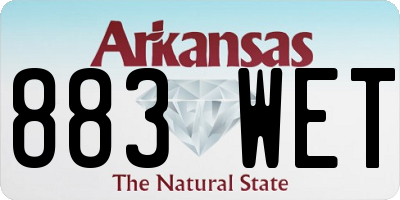 AR license plate 883WET