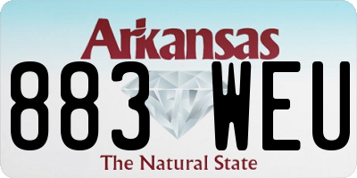 AR license plate 883WEU