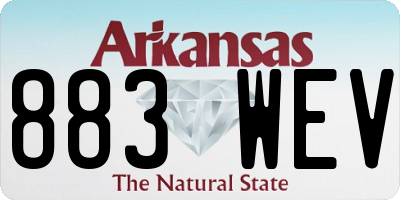 AR license plate 883WEV