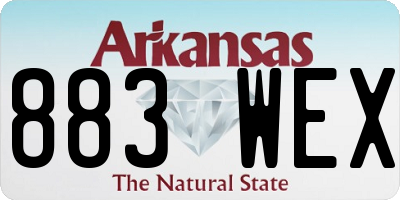 AR license plate 883WEX