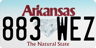 AR license plate 883WEZ