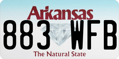 AR license plate 883WFB