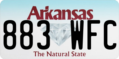 AR license plate 883WFC