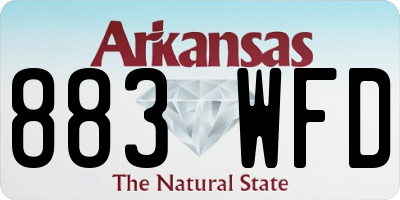 AR license plate 883WFD