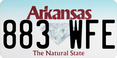 AR license plate 883WFE