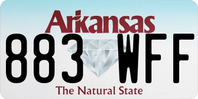 AR license plate 883WFF