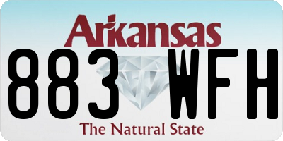 AR license plate 883WFH