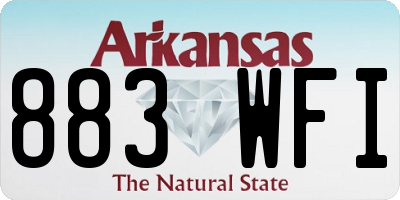 AR license plate 883WFI