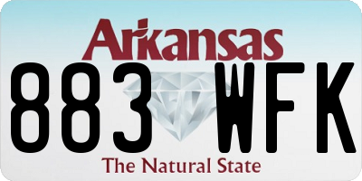 AR license plate 883WFK