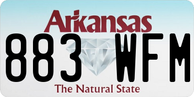 AR license plate 883WFM