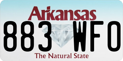 AR license plate 883WFO