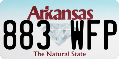 AR license plate 883WFP