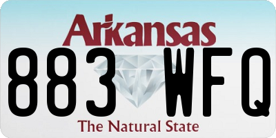 AR license plate 883WFQ