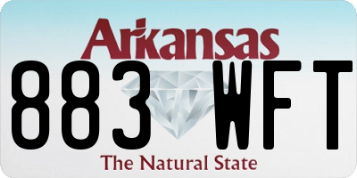 AR license plate 883WFT