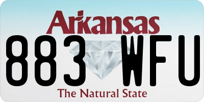 AR license plate 883WFU